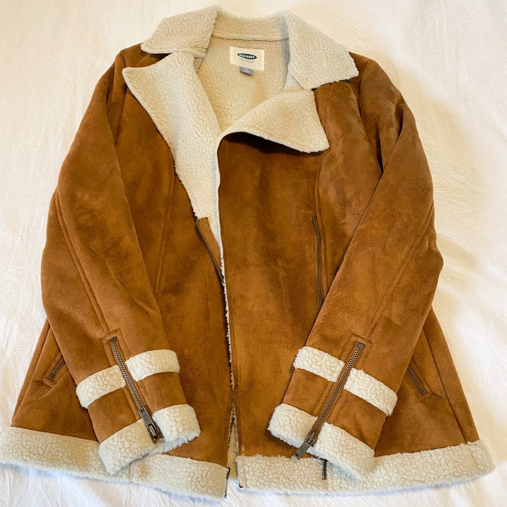 Screen Accurate Donna Hanscum Sherpa Faux Suede Jacket (Supernatural)